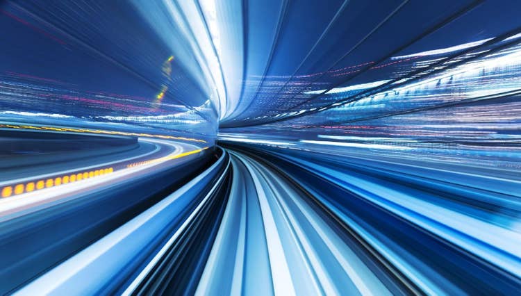 Ein schnell voranschreitender Tunnel